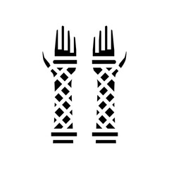 fishnet goth subculture glyph icon vector. fishnet goth subculture sign. isolated symbol illustration