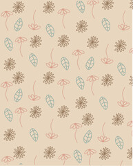 Vector illustration of a seamless floral pattern soft and simple 
