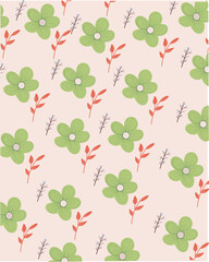 seamless pattern simple flowers