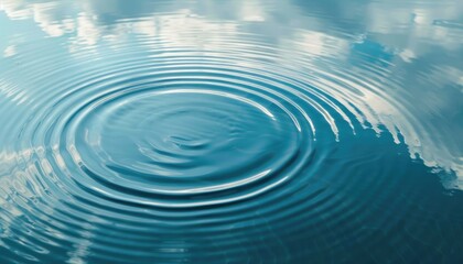 Waves of ripples on still water form perfect concentric circles, offering tranquility and space for your words.