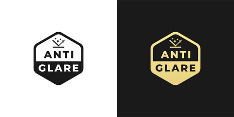 Anti glare label or anti glare logo vector isolated. Best Anti glare label for packaging product design, and more.