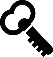 Key icon simple vector,white background