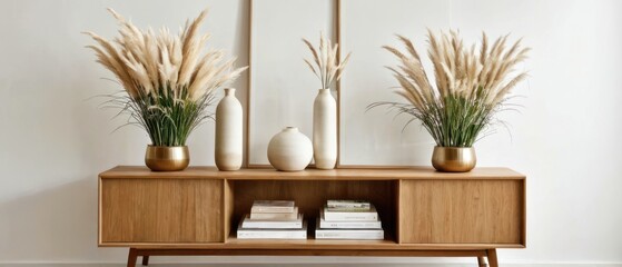 minimalist wooden shelf against a plain white wall