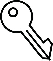 Key icon simple vector,white background