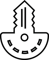 Key icon simple vector,white background