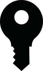 Key icon simple vector,white background