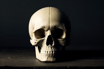A Skull on a dark background