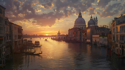 Fototapeta premium city at sunset