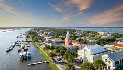 aerial view of beach state,city, panorama, view, sky, landscape, skyline, urban, architecture