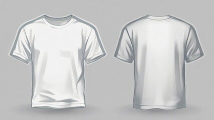 vector background illustration of plain t-shirt front and back