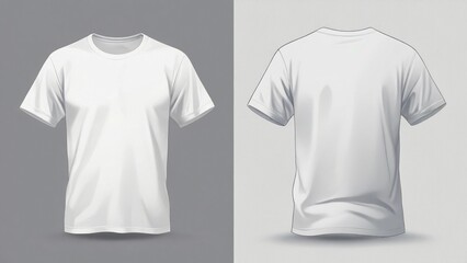 front and back t-shirt vector background illustration