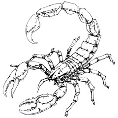 Silhouette of a scorpion