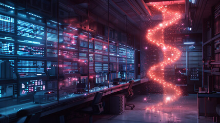 Obraz premium medical DNA lab science biotechnology 3