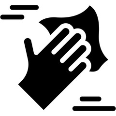 clean, hand, hygiene, cloth, disinfection Icon