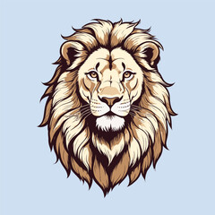 Majestic Lion Head Illustration