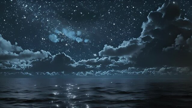 A peaceful and serene image of the night shining clouds bringing a sense of calm and tranquility.