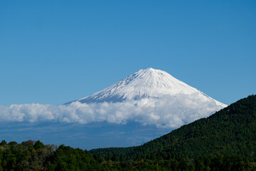 晴れた空と富士山