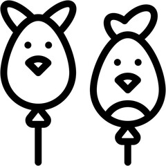 Balloon, colorful, easter, eggs, celebration Icon