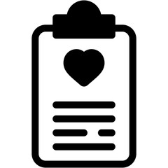 clipboard, list, heart , love and romance, miscellaneous, valentines day, valentine Icon