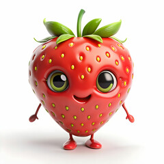Fototapeta premium Cute Funny Strawberry