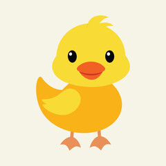 Cute duck cartoon vector illustration