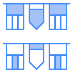 Decoration, flags, garland, party, day Icon