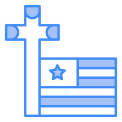 Fototapeta premium Catholic, christian, cross, flag, usa Icon