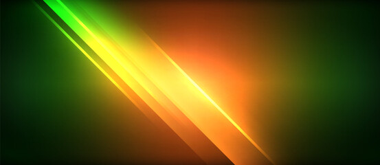 Neon glowing circle rays, light round lines in the dark, planet style neon wave lines. Energetic electric concept design for wallpaper, banner, background