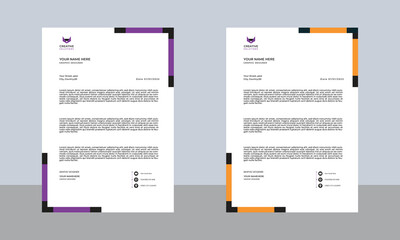 Obraz premium Letterhead unique design New unique creative letterhead template ..