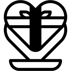 gift, chocolate box, dessert, chocolate, heart Icon