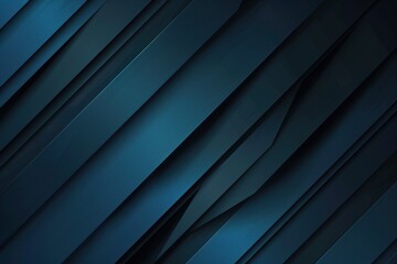 Modern black blue abstract background. Minimal. Color gradient. Dark. Web banner. Geometric shape. 3d effect. Lines stripes triangles. Design - generative ai