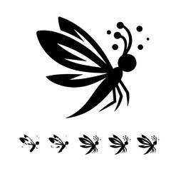 silhouette logo icon bee vector SVG