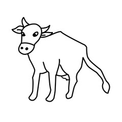 cow line icon