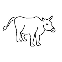 cow line icon