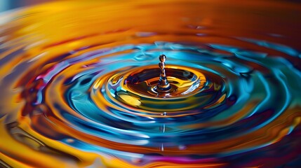 Yellow Splash: Water Droplet Art