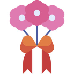 Bouquet, flowers, flowers bouquet, gift, roses Icon