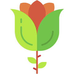 Blossom, flower, gardening, red rose, rose Icon