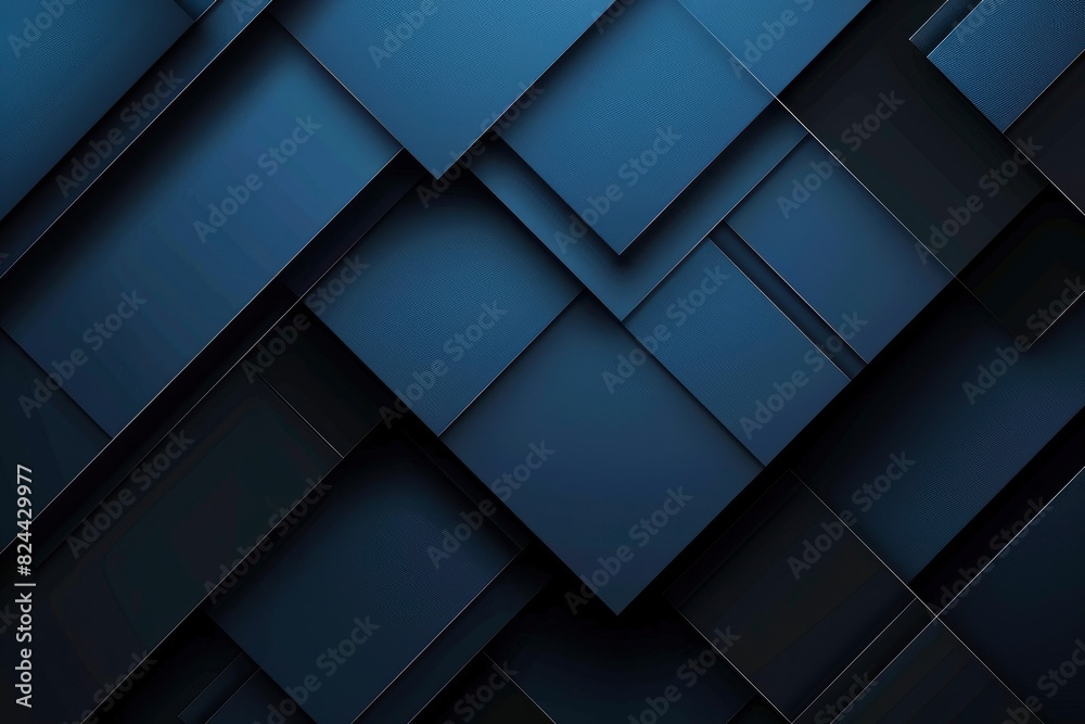 Wall mural modern black blue abstract background. minimal. color gradient. dark. web banner. geometric shape. 3 - Wall murals