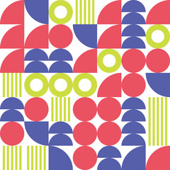Obraz premium Abstract geometric pattern design in retro style. Vector illustration.