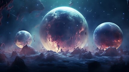 Sphere backgrounds and planet concept