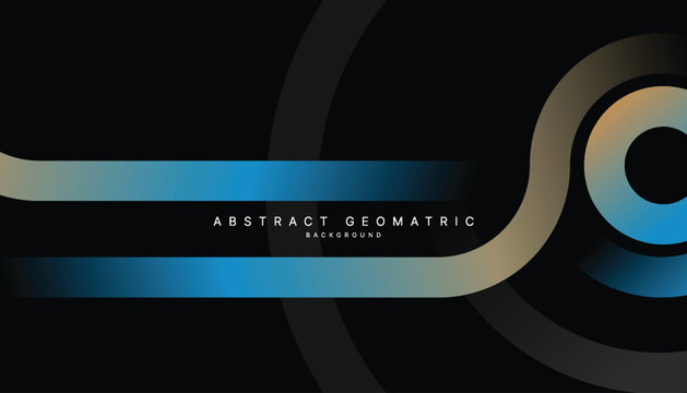 Presentation title slide design template with geometric graphics.