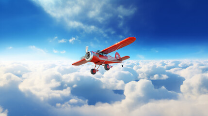 airplane in the sky on background