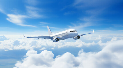 Fototapeta premium airplane in the sky on background