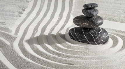 Zen garden with rocks  minimalist background