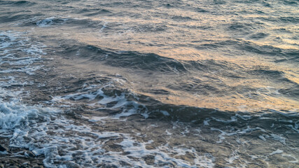 Fototapeta premium beautiful sunset light mediterranean sea cyprus