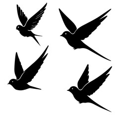 Swallow vector design logo