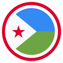 Vector Icon for Djibouti, country, national, flag, world flag