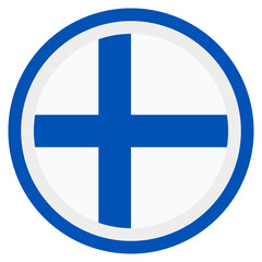 Obraz premium Vector Icon for Finland, country, national, flag, world flag