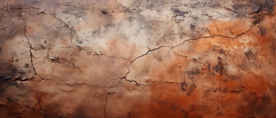 Fototapeta premium Textured clay surface with natural imperfections, earthy copy space