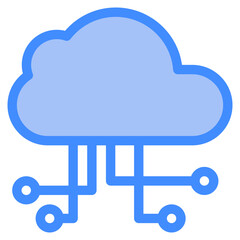 Vector Icon cloud computing, servers, cloud, data, store